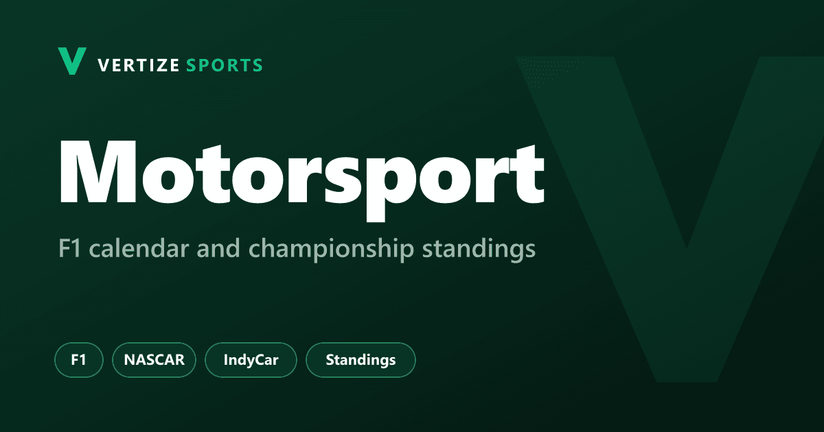 Vertize Sports: Motorsport, F1 calendar and championship standings.