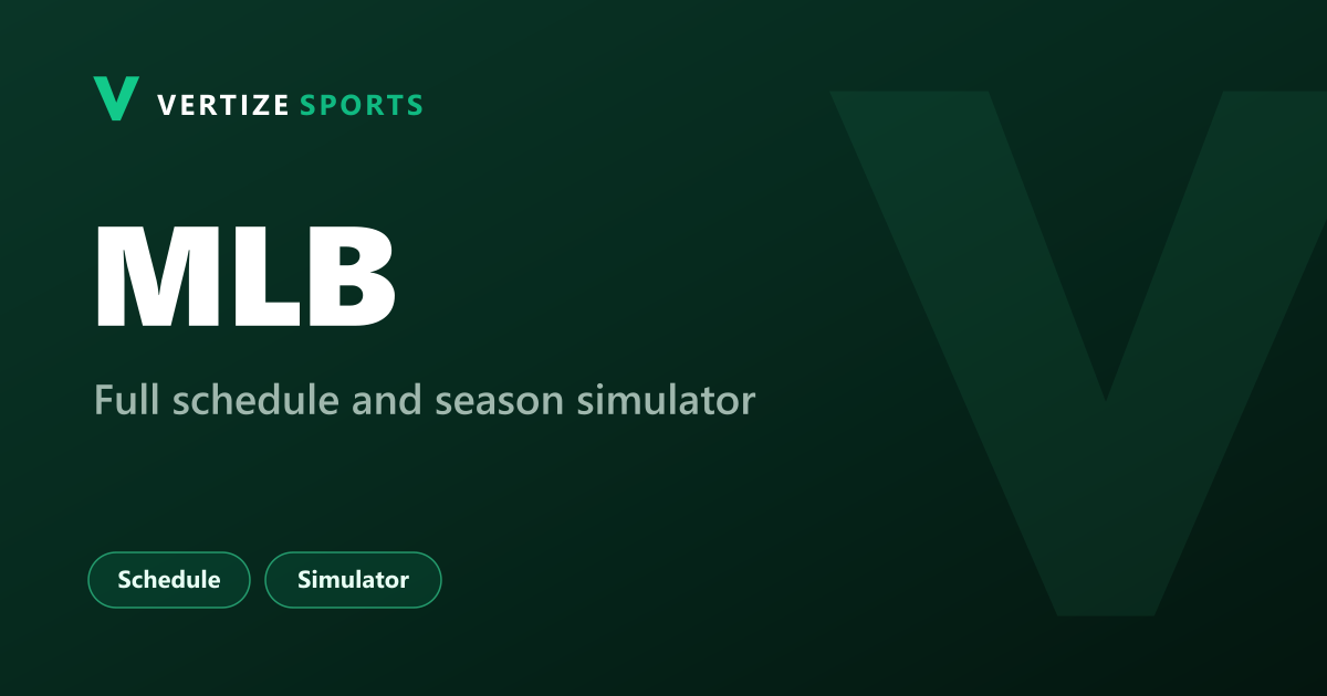 Vertize Sports: MLB, full schedule and season simulator.