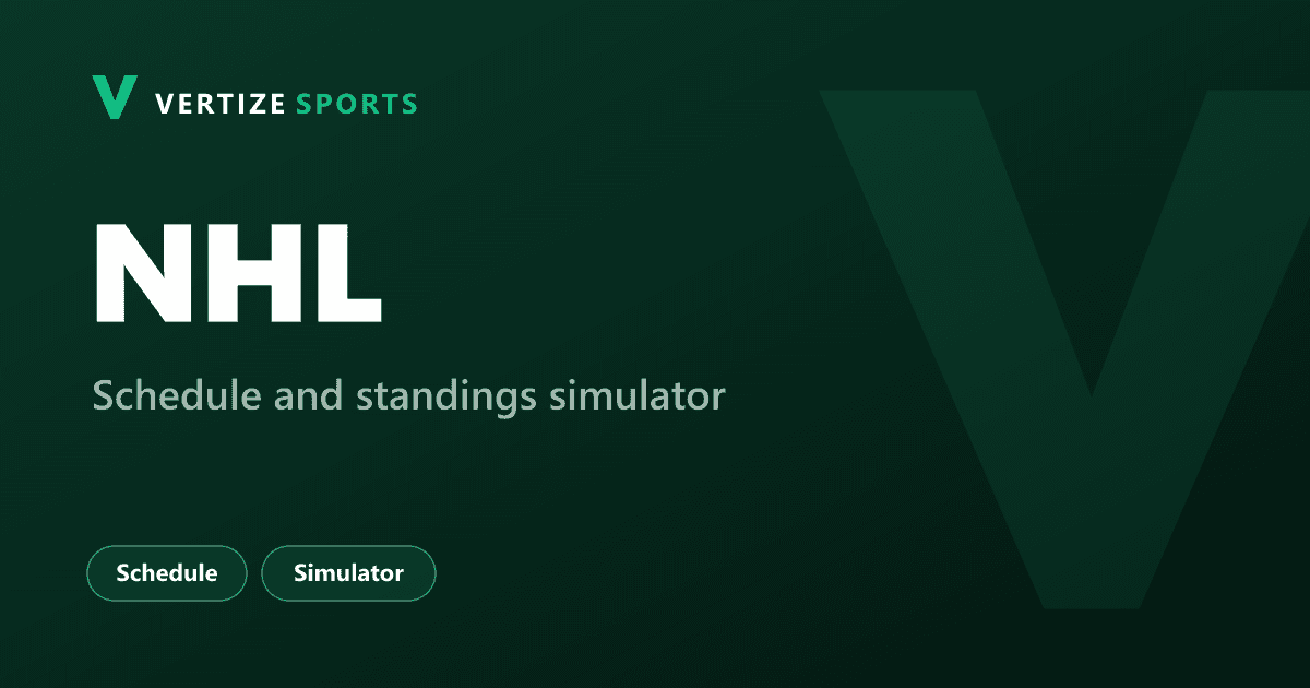 Vertize Sports: NHL, schedule and standings simulator.
