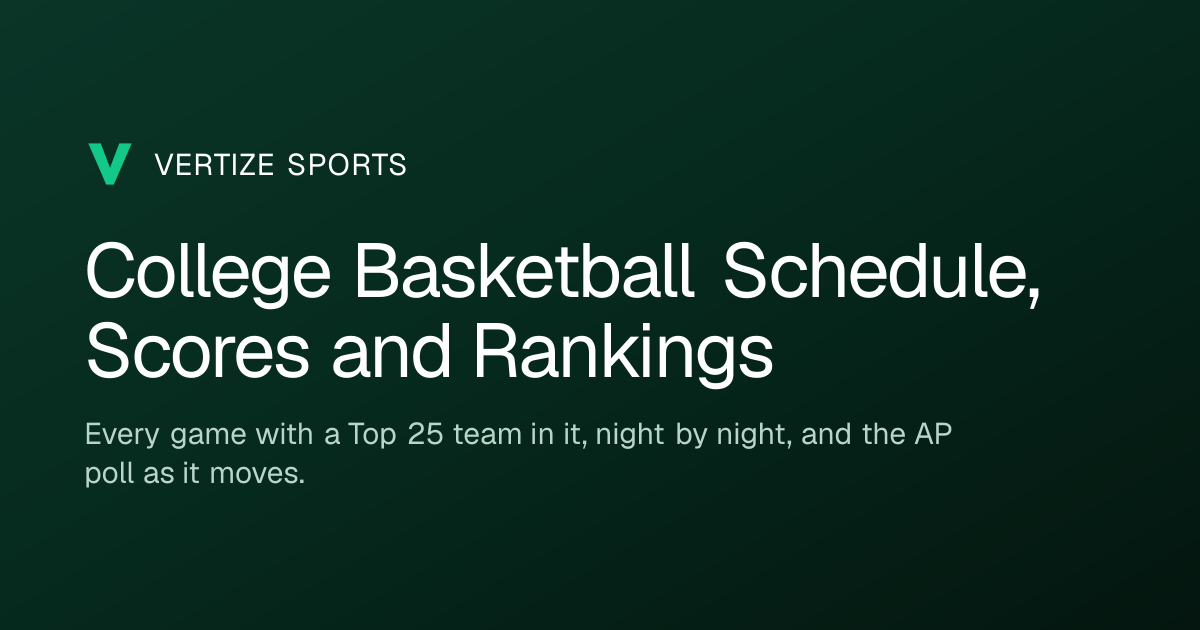 College Basketball Schedule, March 2027 · Vertize Sports